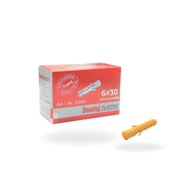Plastična tipla 6x30 mm 100/1