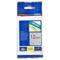 Metalna laminirana traka 12 mm, crna na sivoj podlozi
