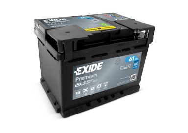 EXIDE Akumulator 61Ah D+ EA612 24,2x17,5x17,5 (600A)