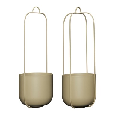 HÜBSCH Metalne viseće i zidne navlake za tegle u kompletu 2 kom ø 16 cm Lotus 