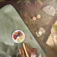 VONSHEF Deka za piknik, 147 x 180cm, zelena