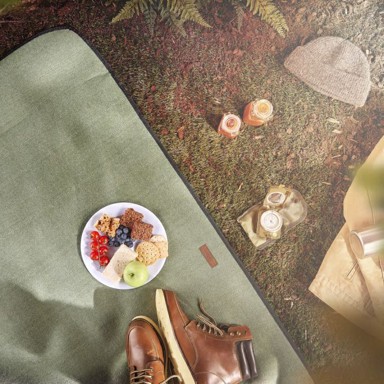 VONSHEF Deka za piknik, 147 x 180cm, zelena