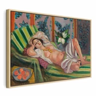 Slika Henri Matisse – Reclining Odalisque with Magnolias, 60x40 cm, u prirodnom drvenom okviru