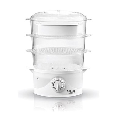 ADLER Uređaj za kuhanje na pari, 800W, 3 košare, bijeli