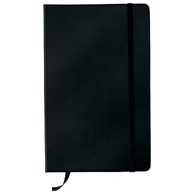 Notes A5, crte, 96 listova, šamoa, s gumicom, crni