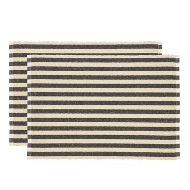 SÖDAHL Platnena podloga 2 kom 33x48 cm Statement Stripe 