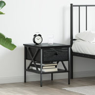 Noćni ormarić 40 x 42 x 45 cm, crni hrast