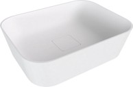 POLYSAN BANERA SQUARE Umivaonik, 50x36 cm, stolni, lijevani mramor, bijela mat