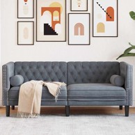 Baršunasti kauč Tamno siva 174 x 74.5 x 70.5 cm