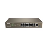 TENDA Switch TEF1118P-16-150W, 18-Port, Fast Ethernet