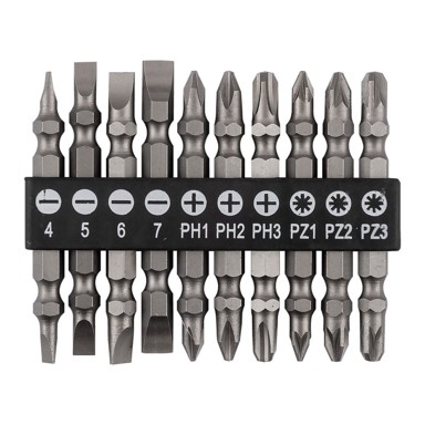 Set dvostranih bitova SL4/5/6/7, PH1/2/3, PZ1/2/3 x 65 mm, 10 kom.