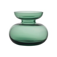 ZONE Vaza staklena ručno izrađena zelena, visina 9 cm Inu