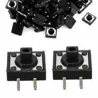 ROSFIX Tact switch 12x12 mm, visina 7 mm, 2 kom