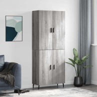 Visoka komoda siva sonome 69 5x34x180 cm od konstruiranog drva , vrata