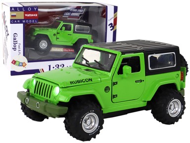 Metalni auto Rubicon off-road, 1:32, zeleni