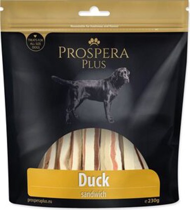 PROSPERA PLUS Poslastica za pse Dog Sandwich 230 g, pačetina