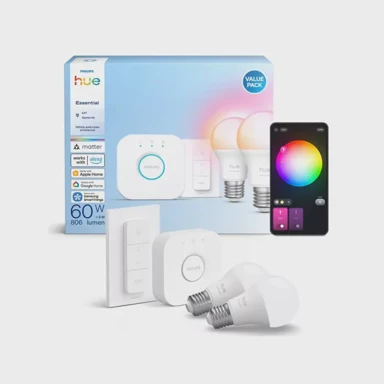 Philips hue white/color starter kit led 2xe27 8w 2200-6500k+rgb 806 lumen