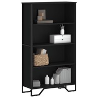 Regal za knjige crni 80x31x137,5 cm konstruirano drvo