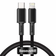 BASEUS Pleteni kabel tip C, Lightning, 20 W, 2 m, crni