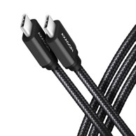 AXAGON Kabel za punjenje BUCM2-CM10AB, USB-C na USB-C 2.0, 1 m, PD 240 W, crni