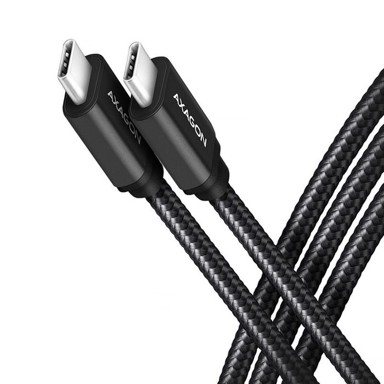 AXAGON Kabel za punjenje BUCM2-CM10AB, USB-C na USB-C 2.0, 1 m, PD 240 W, crni