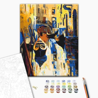 Slika za samostalno slikanje Venecija, gondole, 40x50 cm
