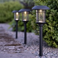 STAR TRADING Set od 3 vrtne solarne LED svjetiljke Fride, visina 34 cm