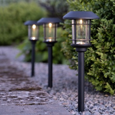 STAR TRADING Set od 3 vrtne solarne LED svjetiljke Fride, visina 34 cm