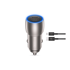 XO Auto punjač CC51, 2x USB-C, 40 W + Lightning kabel, crna