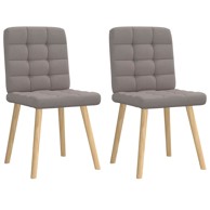 Blagovaonske stolice od tkanine 2 kom smeđe-sive