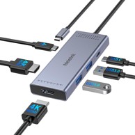 SLOMART MELELINK USB-C hub Dual HDMI 4K@60Hz