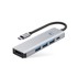 TECH-PROTECT HUB adapter HB01 USB-C – 3× USB 3.0 / HDMI 4K / USB-C 100W, sivi