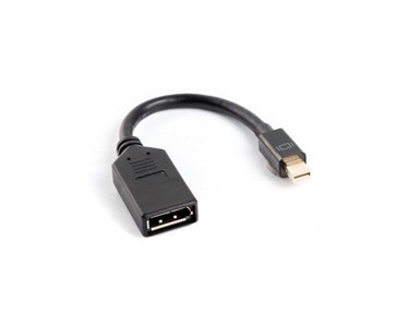 LANBERG Adapter Mini DisplayPort na DisplayPort (kabel 10 cm), crna