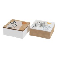 CASA SELECCIÓN Kutije za pohranu u setu 2 kom s poklopcem/dekorativne ø 20x8,5 cm