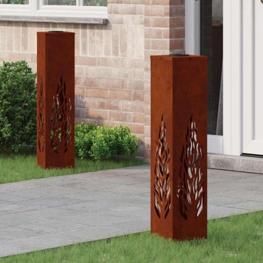Solarna LED svjetlost za stazu 2 pcs Corten čelik Corten čelik