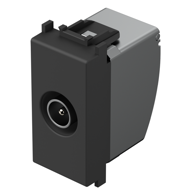 TEM Utičnica TV završna 1 dB, 1M, SB crna