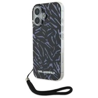 KARL LAGERFELD Zebra with Cord maskica za Apple iPhone 16 Plus, ljubičasta