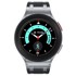 GS Silikonska narukvica za Samsung Galaxy Watch4/5/6, 40–47 mm, crna sa srebrnom kopčom