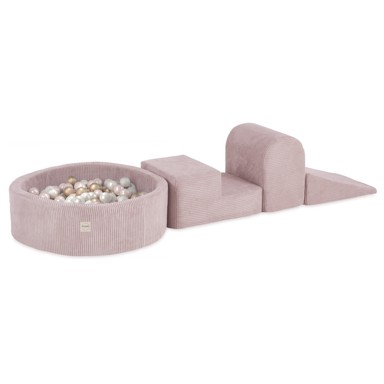 PLUSH NEST Mekani poligon, 4 elementa, svijetlo roza