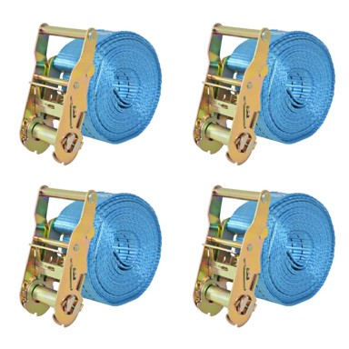 Trake za Vezanje Tereta 4 kom 2 Tone 6mx38mm Plave