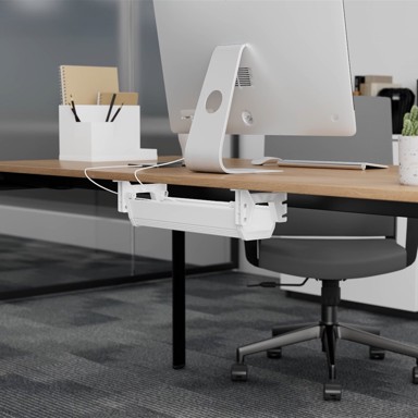MACLEAN Organizator kabela MC-106 W, ispod stola