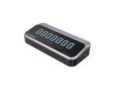 ORICO USB hub M3U3-7A-10, USB-C, 7x USB-A, crni