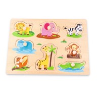 Dječje puzzle, prijatelji iz džungle, s ručkama