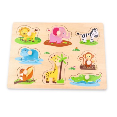 Dječje puzzle, prijatelji iz džungle, s ručkama