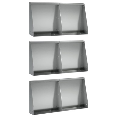 Zid za zadržavanje, 40 x 12 x 40 cm, set 6 kom., pocinčani čelik