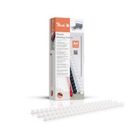 PEACH Plastična spirala A4 PB410-01, fi 10 mm, 65 listova, 100 kom, bijela