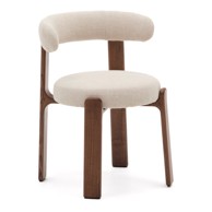 KAVE HOME Smeđa/bež blagovaonska stolica od čvrste jeseni Granite 