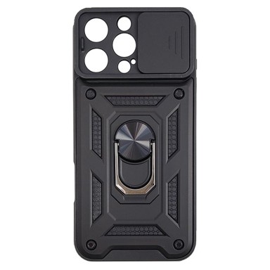 MAXMOBILE Maskica za iPhone 16 Pro Max, s prstenom, crna