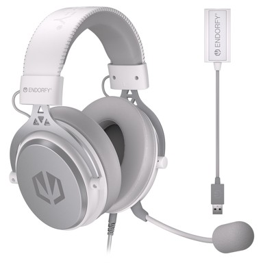 ENDORFY Slušalice Viro Plus Onyx, USB, žičane, bijele