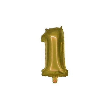 Balon folija broj 1, 101 cm, zlatni